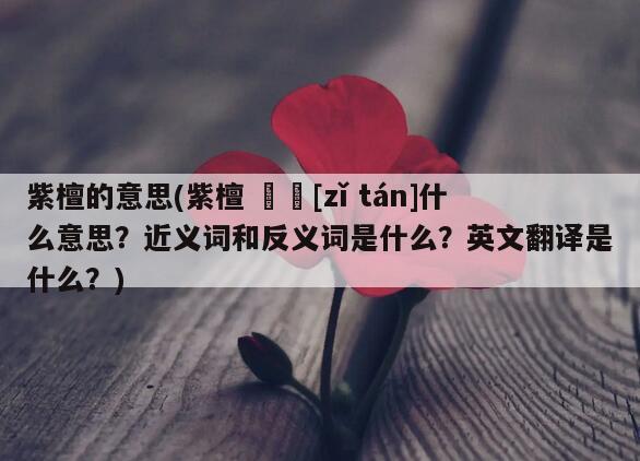 紫檀的意思(紫檀   [zǐ tán]什么意思？近义词和反义词是什么？英文翻译是什么？)